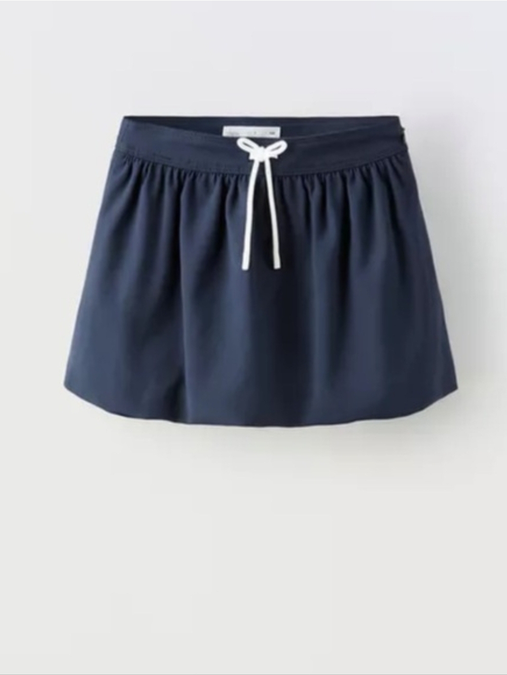 Zara Balloon Mini Skirt Navy Size 10 NWT